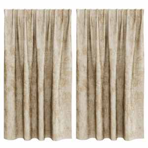 vidaXL Satiinist kardinad 2 tk cream 140 x 140 cm Samet