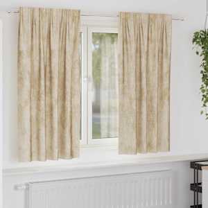 Sametové závěsy se záclonami 2 pcs Krémová 175 x 140 cm samet - obrázek 1
