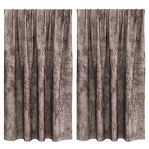 vidaXL Satiinist kardinad 2 tk Cappuccino 140 x 140 cm Samet