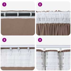Sametové závěsy 2 pcs Cappuccino 225 x 140 cm samet - obrázek 7