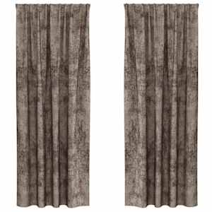 Sametové závěsy 2 pcs Cappuccino 225 x 140 cm samet - obrázek 2