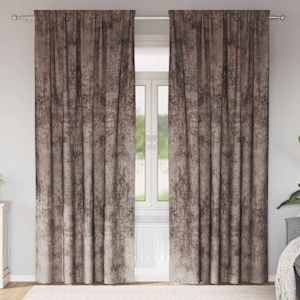 Sametové závěsy 2 pcs Cappuccino 260 x 140 cm samet - obrázek 1