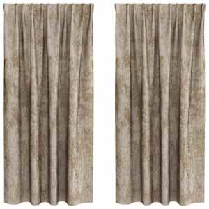 Sametové závěsy se záclonami 2 pcs champagne 175 x 140 cm samet - obrázek 2