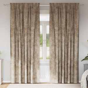 Sametové závěsy se záclonami 2 pcs champagne 260 x 140 cm samet - obrázek 1