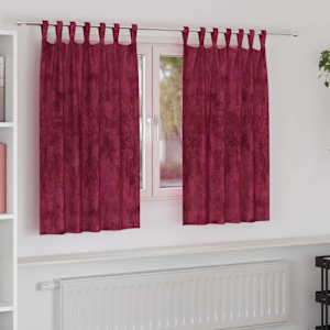 Sametové závěsy 2 pcs Víno Červené 140 x 140 cm samet - obrázek 1