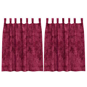 vidaXL Satiinist kardinad 2 tk Veinpunane 140 x 140 cm Samet