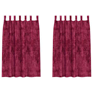 vidaXL Satiinist kardinad 2 tk Veinipunane 175 x 140 cm Samet