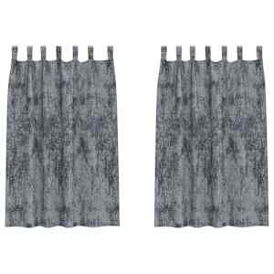 Sametové závěsy 2 pcs Stříbrně šedá 175 x 140 cm samet - obrázek 2