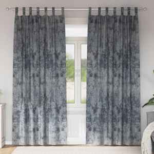 Sametové závěsy 2 pcs Stříbrně šedá 245 x 140 cm samet - obrázek 1