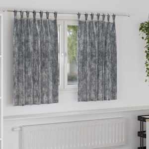 Sametové závěsy se záclonami 2 pcs Šedá 140 x 140 cm samet - obrázek 1