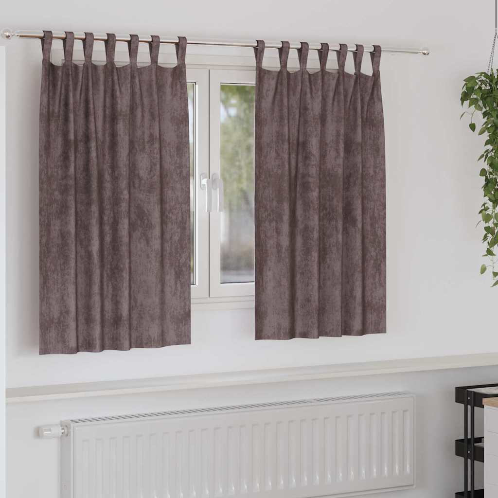 sametkardinad 2 tk augudega pruun 140x140 cm