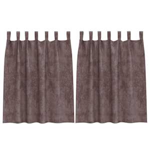 vidaXL Satiinist kardinad 2 tk Pruun 140 x 140 cm Samet