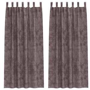 Sametové závěsy se záclonami 2 pcs Hnědá 225 x 140 cm samet - obrázek 2