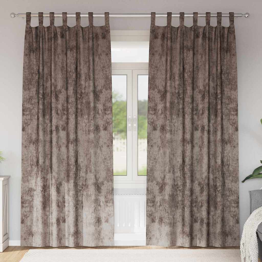Sammal Kardinad 2 tk silmadega Kohvi 260x140 cm