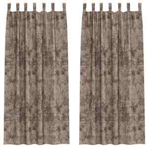 Sametové závěsy 2 pcs Cappuccino 260 x 140 cm samet - obrázek 2