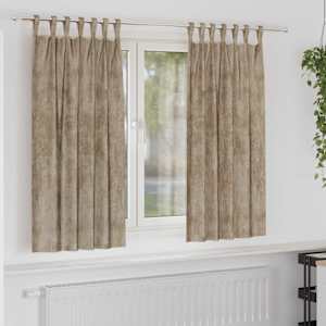 Sametové závěsy se záclonami 2 pcs champagne 175 x 140 cm samet - obrázek 1