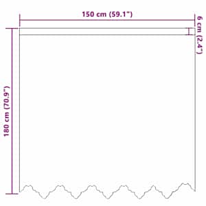 Čipkový Závěs se záclonami Bílá 180 x 150 cm Polyester - obrázek 8