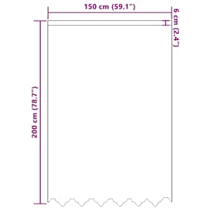 Čipkový Závěs se záclonami Bílá 200 x 150 cm Polyester - obrázek 8