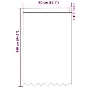 Čipkový Závěs se záclonami Bílá 150 x 240 cm Polyester - obrázek 8
