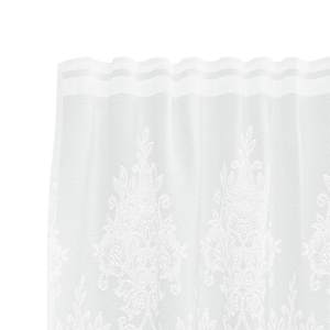 Čipkový Závěs se záclonami Bílá 280 x 150 cm Polyester - obrázek 4