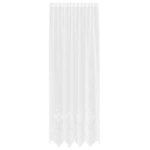 Čipkový Závěs se záclonami Bílá 280 x 150 cm Polyester - obrázek 2