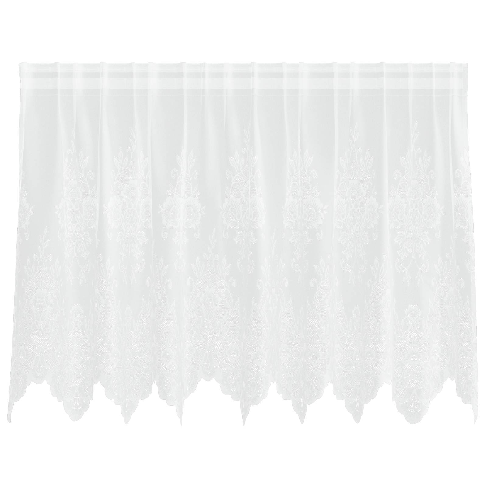 vidaXL Čipková záclona Biela 120 x 200 cm Polyester