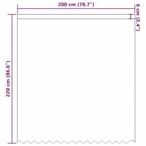 Čipkový Závěs se záclonami Bílá 220 x 200 cm Polyester - obrázek 8