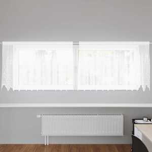 Čipkový Závěs se záclonami Bílá 120 x 300 cm Polyester - obrázek 1