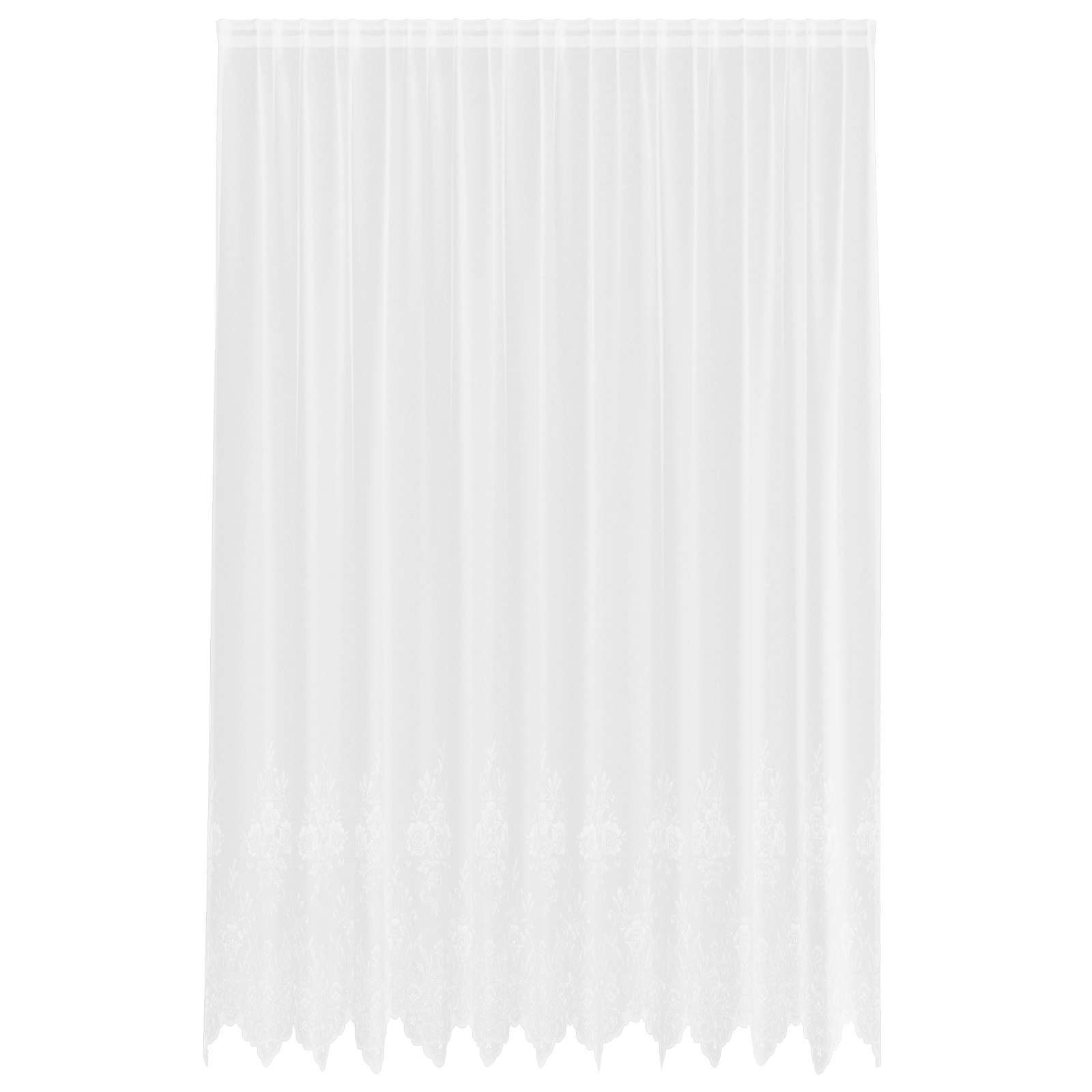 vidaXL Čipková záclona Biela 300 x 300 cm Polyester