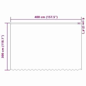 Čipkový Závěs se záclonami Bílá 300 x 400 cm Polyester - obrázek 8