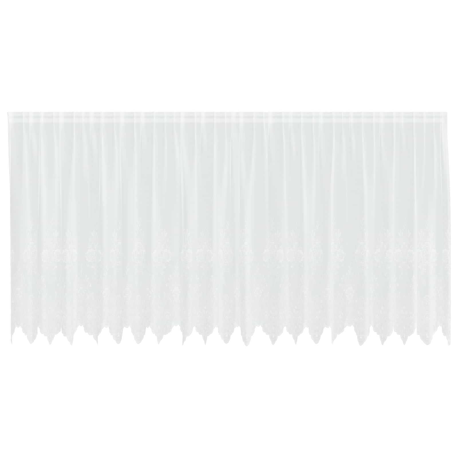 vidaXL Čipková záclona Biela 180 x 500 cm Polyester