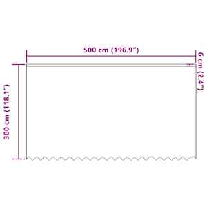 Čipkový Závěs se záclonami Bílá 300 x 500 cm Polyester - obrázek 8