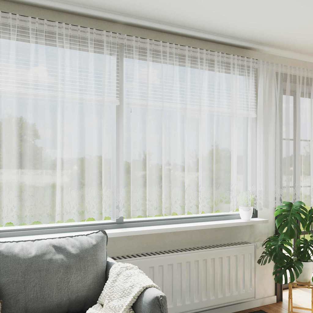 Kardinaid kardinatega Lilled Valge 600 x 140 cm Polüester