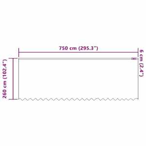 Čipkový Závěs se záclonami Květinový Bílá 260x750cm Polyester - obrázek 8