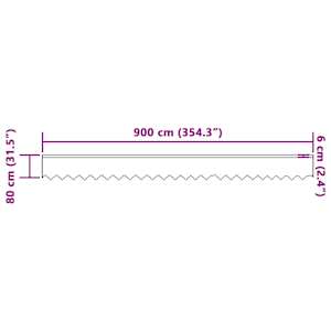 Čipkový Závěs se záclonami Květinový Bílá 80 x 900 cm Polyester - obrázek 8