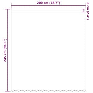 Čipkový Závěs se záclonami Bílá 245 x 200 cm Polyester - obrázek 8