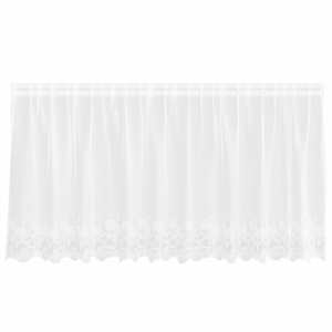 Čipkový Závěs se záclonami Bílá 100 x 300 cm Polyester - obrázek 2