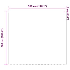 Čipkový Závěs se záclonami Bílá 260 x 300 cm Polyester - obrázek 8