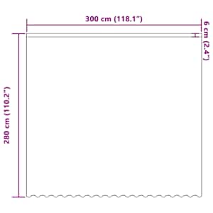 Čipkový Závěs se záclonami Bílá 280 x 300 cm Polyester - obrázek 8