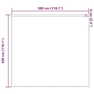Čipkový Závěs se záclonami Bílá 300 x 300 cm Polyester - obrázek 8