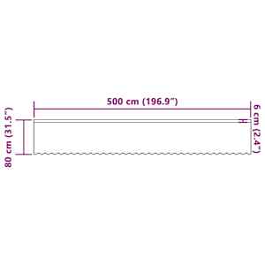 Čipkový Závěs se záclonami Květinový Bílá 80 x 500 cm Polyester - obrázek 8