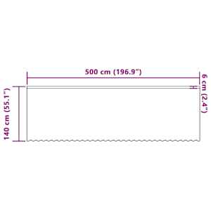 Čipkový Závěs se záclonami Bílá 140 x 500 cm Polyester - obrázek 8