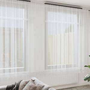 Čipkový Závěs se záclonami Bílá 300 x 500 cm Polyester - obrázek 1