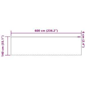 Čipkový Závěs se záclonami Bílá 140 x 600 cm Polyester - obrázek 8