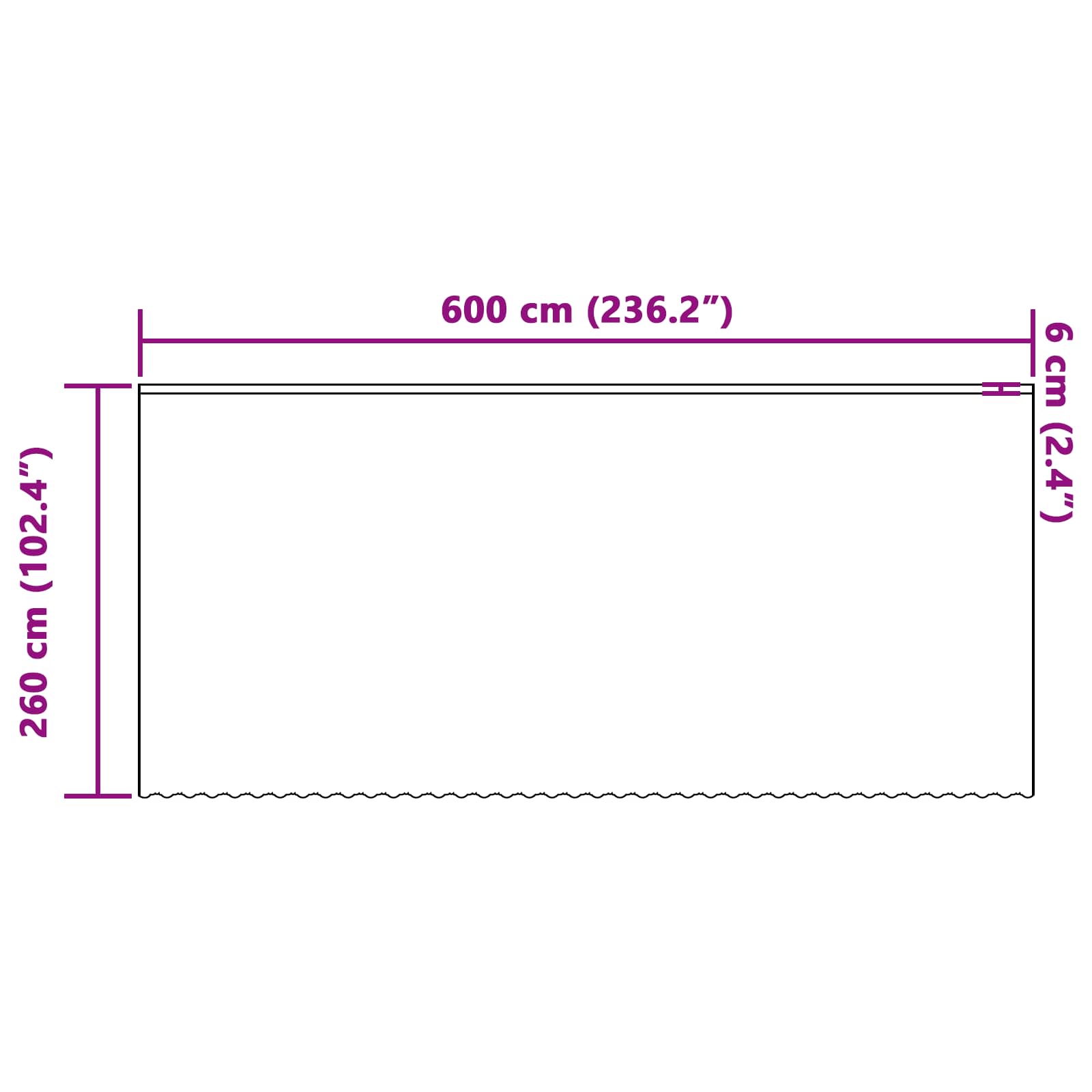 Κουρτίνα Δαντέλας με κουρτίνες Λευκό 260 x 600 εκ Πολυεστέρας - Image 8