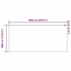 Čipkový Závěs se záclonami Bílá 280 x 600 cm Polyester - obrázek 8