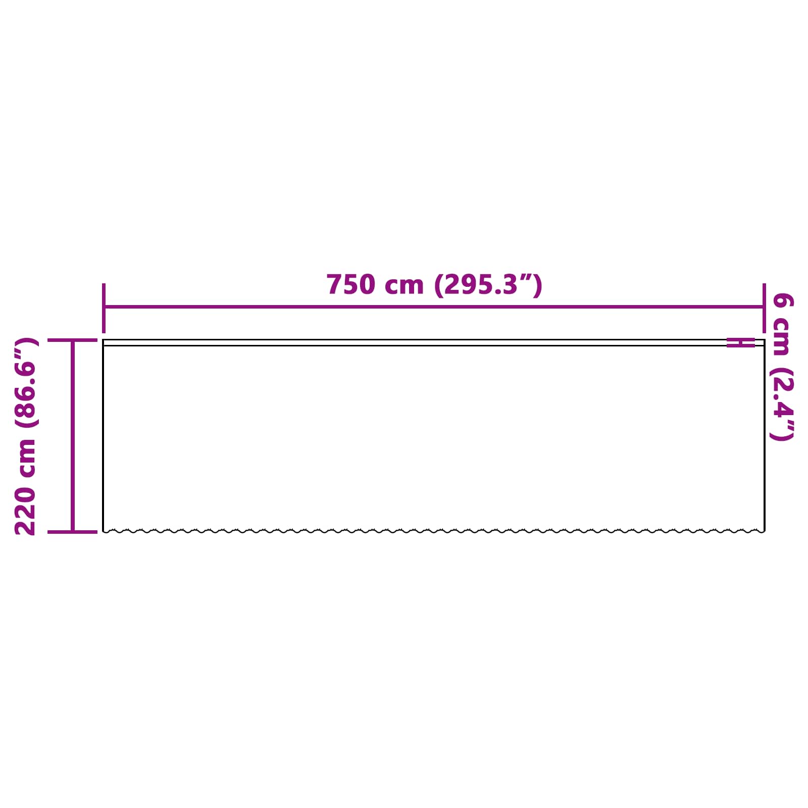 Κουρτίνα Δαντέλας με κουρτίνες Λευκό 220 x 750 εκ Πολυεστέρας - Image 8