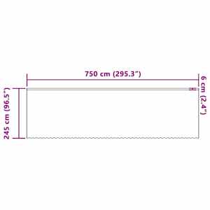 Čipkový Závěs se záclonami Bílá 245 x 750 cm Polyester - obrázek 8