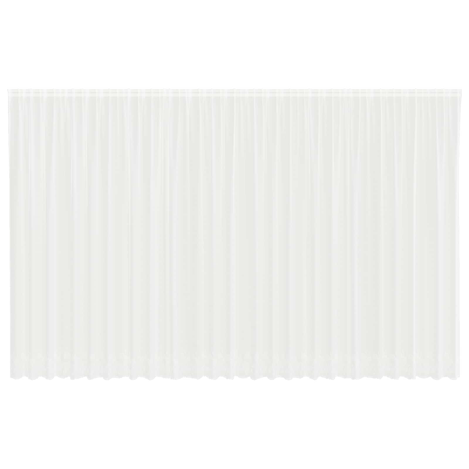 vidaXL Čipková záclona Biela 300 x 750 cm Polyester