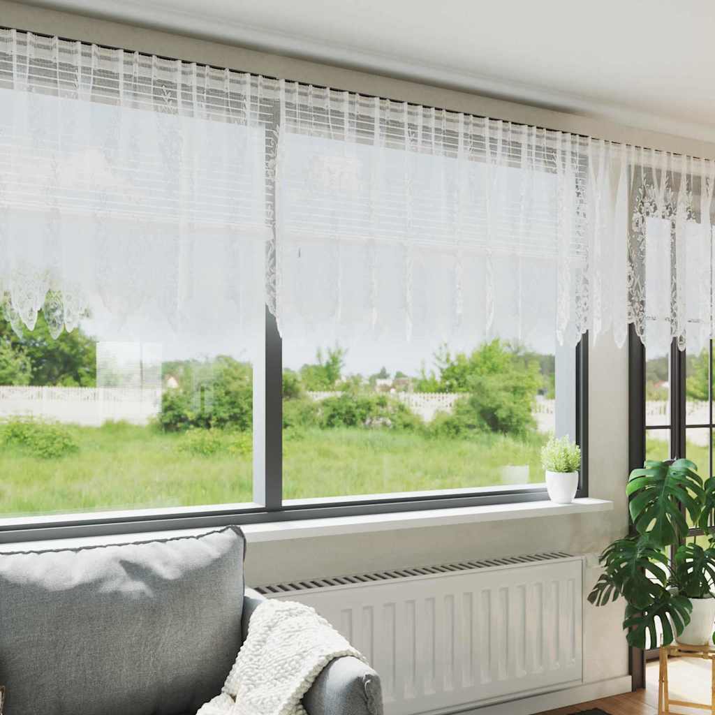 Gordijnen met gordijnen Wit 900 x 80 cm Polyester